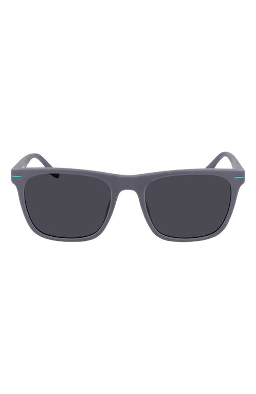 Converse Rebound 55mm Rectangle Sunglasses in Matte Light Carbon /Silver