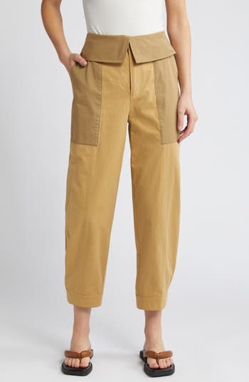FRAME FRAME FOLDOVER CROP PANTS