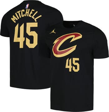 Youth Jordan Brand Donovan Mitchell Black Cleveland Cavaliers Name & Number Statement T-Shirt