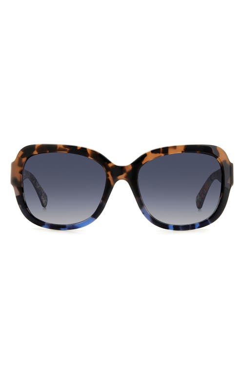 Shop Kate Spade New York Laynes 55mm Gradient Sunglasses In Havana Beige Blue/grey Shaded
