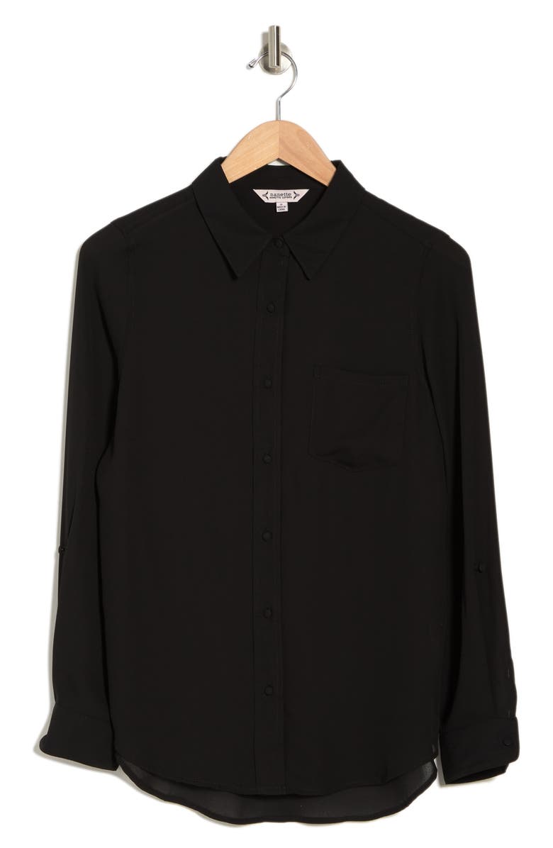 Nanette Lepore Roll Tab Button-Up Shirt | Nordstromrack