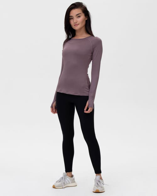 Shop Rebody Active Citizen Compression Long Sleeve Top In Stone Purple