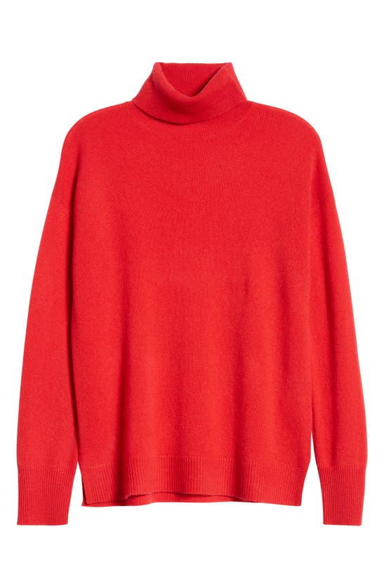 Nordstrom Cashmere Turtleneck Sweater In Red Chinoise