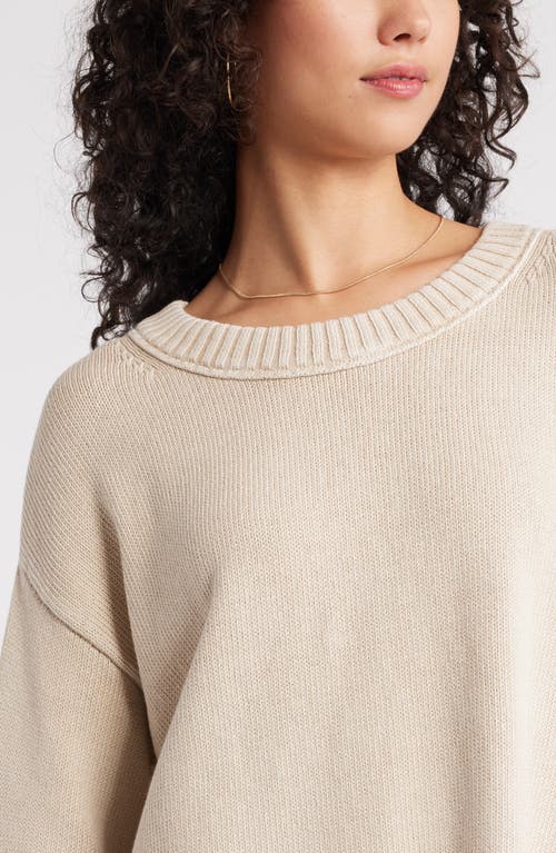 Shop Bp. Acid Wash Oversize Cotton Sweater In Beige Pumice