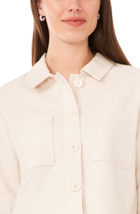 Halogen Tort Crop Jacket In Natural Beige