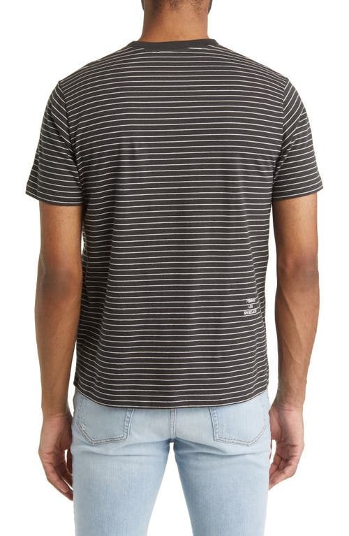 Shop Frame Stripe T-shirt In Noir/off White