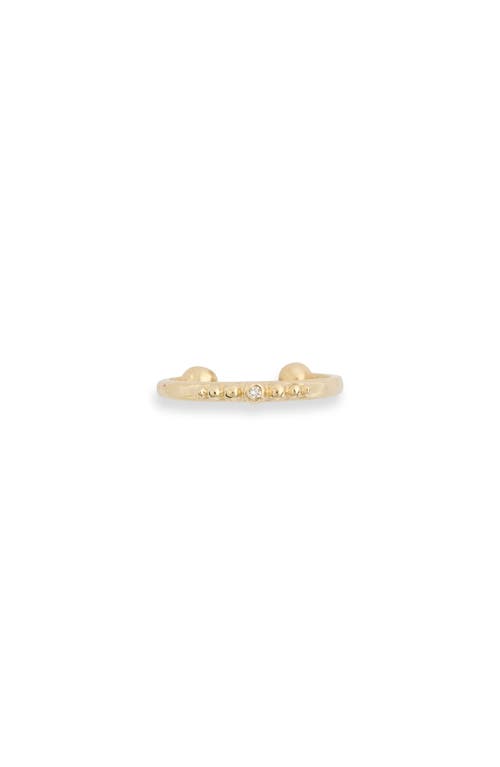 Anzie X Mel Soldera Dew Drop Beaded Diamond Ear Cuff In Yellow Gold