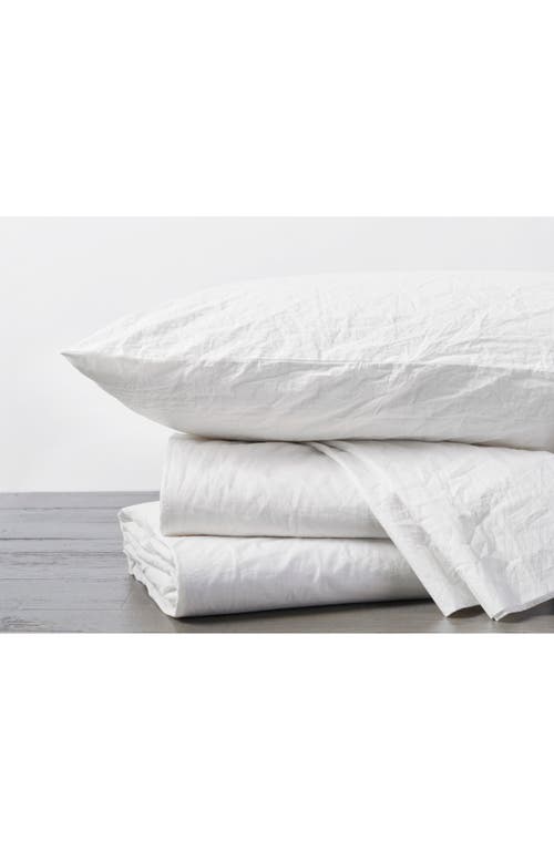 Coyuchi Set of 2 Organic Crinkled Percale Pillowcases in Alpine White at Nordstrom
