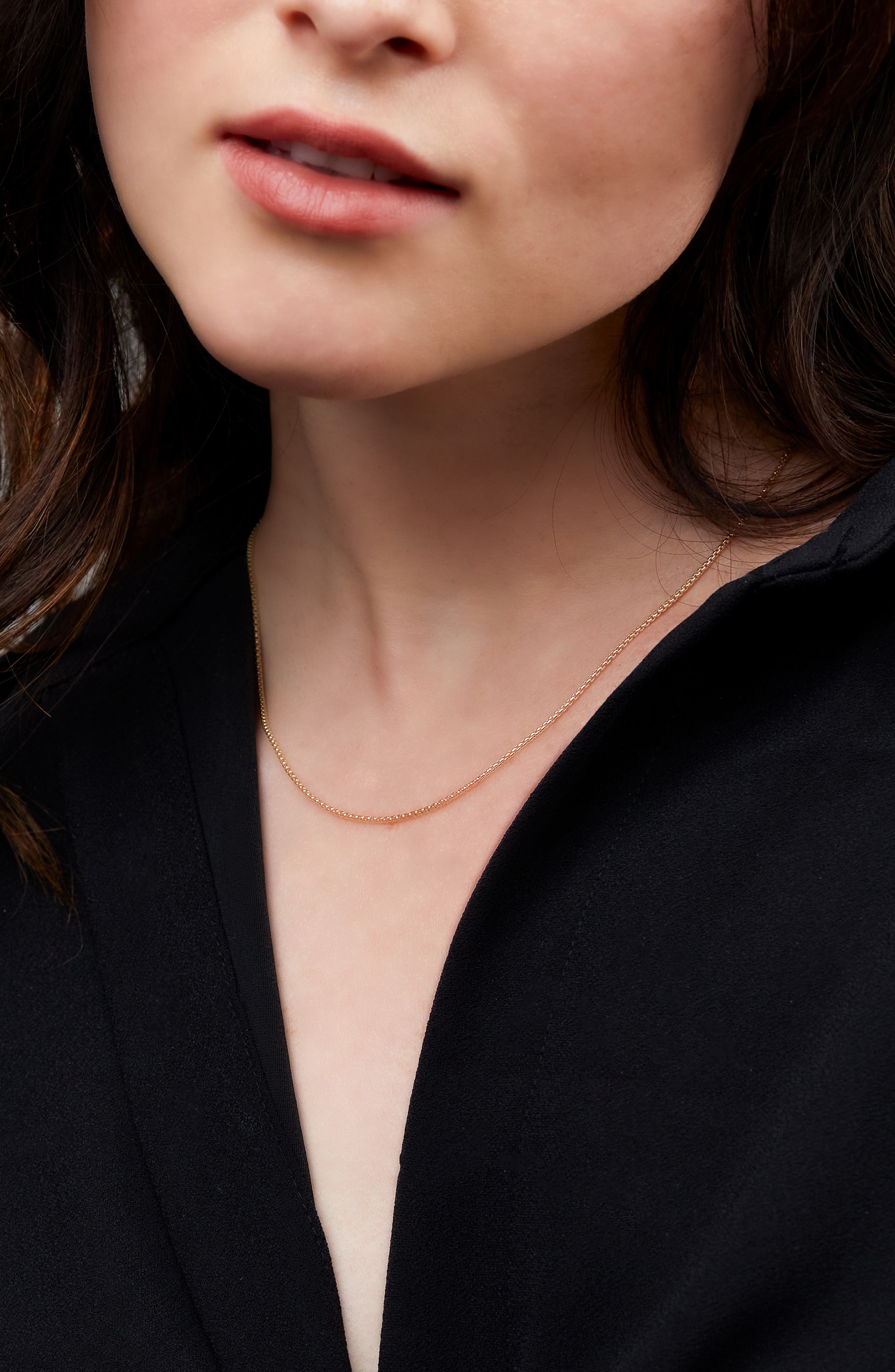 Bony Levy 14K Gold Box Chain Necklace 