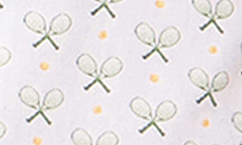 Petite Plume Match Point Short Cotton Pajamas In Green