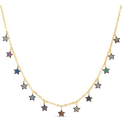 Lesa Michele Multicolored Star Charm Necklace
