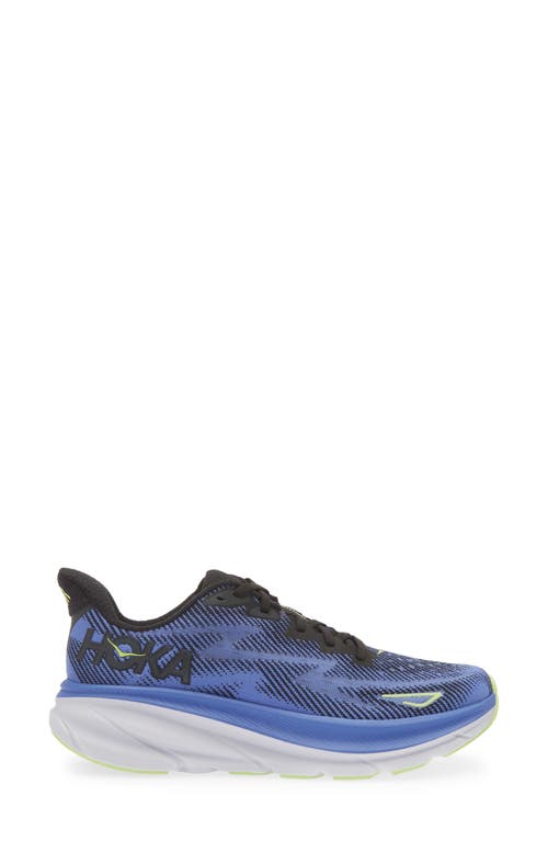 Shop Hoka Clifton 9 Running Shoe In Black/stellar Blue