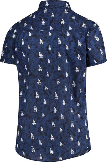 Los Angeles Dodgers FOCO Palm Tree Button Up Shirt - Royal