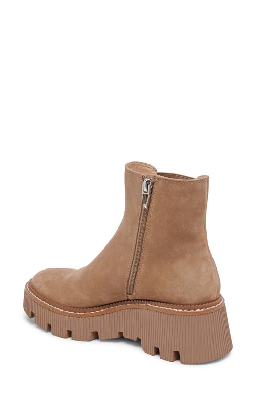 Shop Dolce Vita Emmet H2o Waterproof Platform Bootie In Mushroom Suede H2o