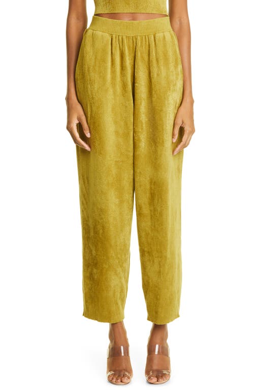 LAPOINTE Tapered Leg Chenille Pants in Moss 306