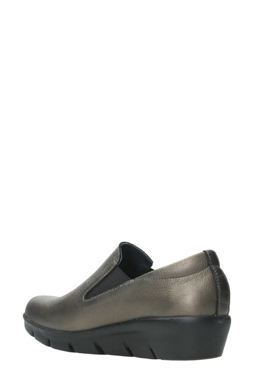 Wolky Mesita Wedge Slip-on Sneaker In Inox
