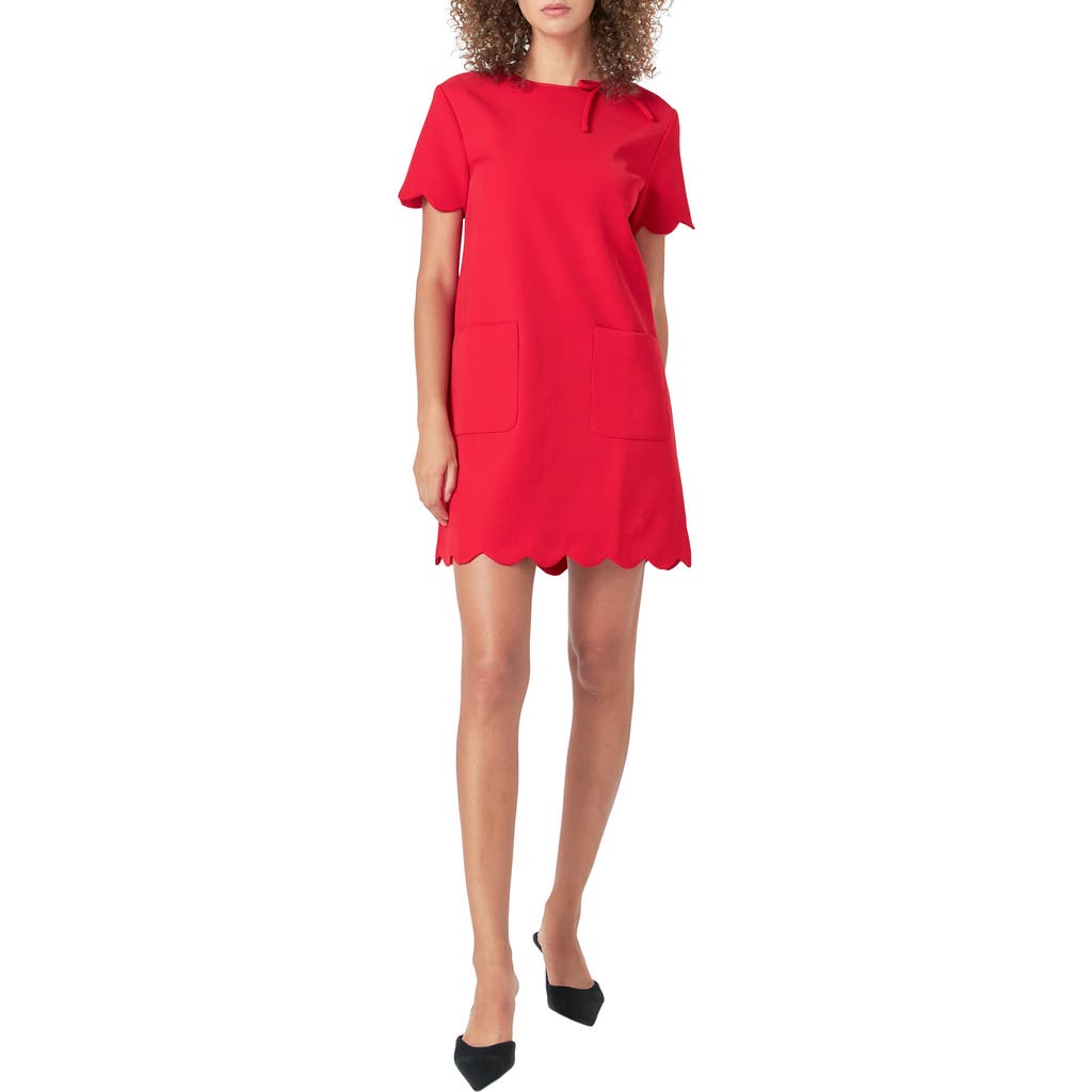 ENGLISH FACTORY ENGLISH FACTORY SCALLOP MINIDRESS