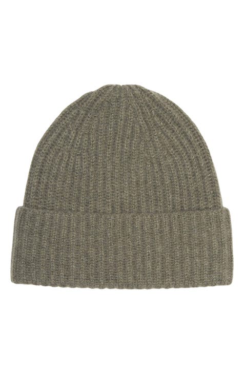 Cashmere Ribbed Cuff Beanie