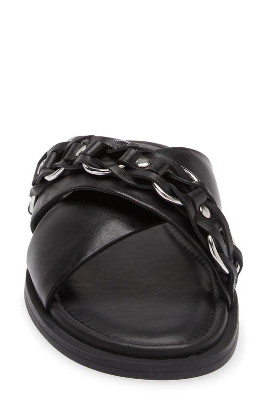 Shop Rag & Bone Geo Chain Slide Sandal In Black Leather