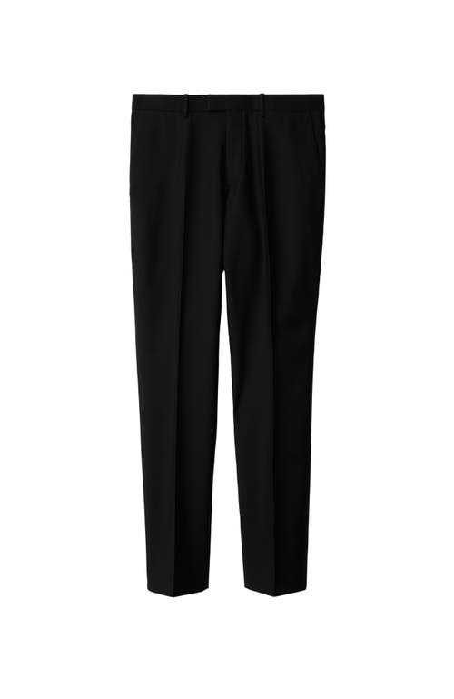 Burberry Wool Tailored Trousers In Black