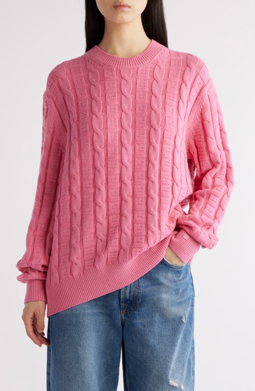 Acne Studios Kelviro Cable Stitch Crewneck Sweater at Nordstrom,