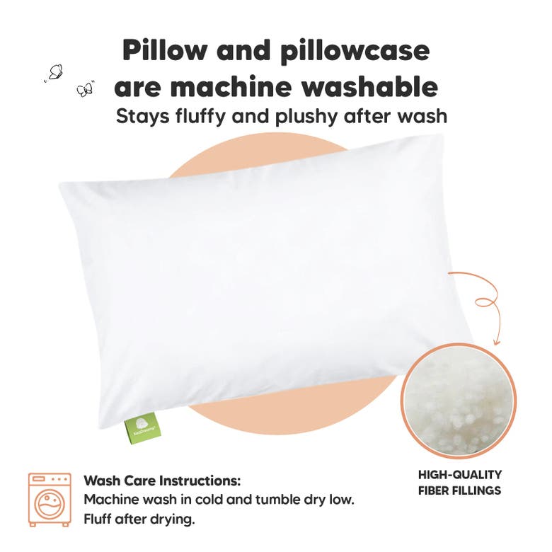 Shop Keababies Jumbo Toddler Pillow With Pillowcase In Soft White