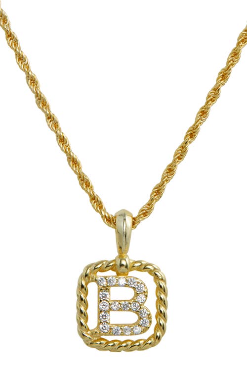 SAVVY CIE JEWELS Initial Pendant Necklace in Yellow-B at Nordstrom