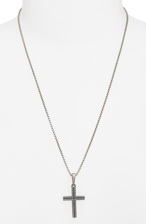 Shop Miranda Frye Cross Pendant Necklace In Silver