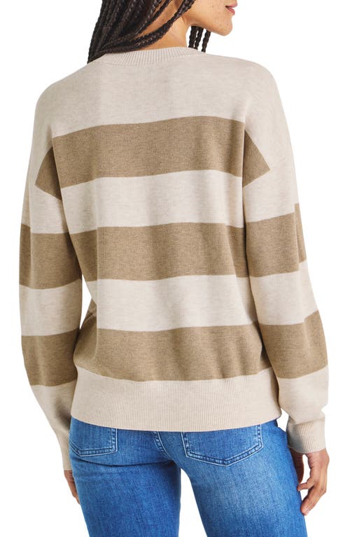 Shop Splendid Livy Stripe Sweater In Oat Stripe