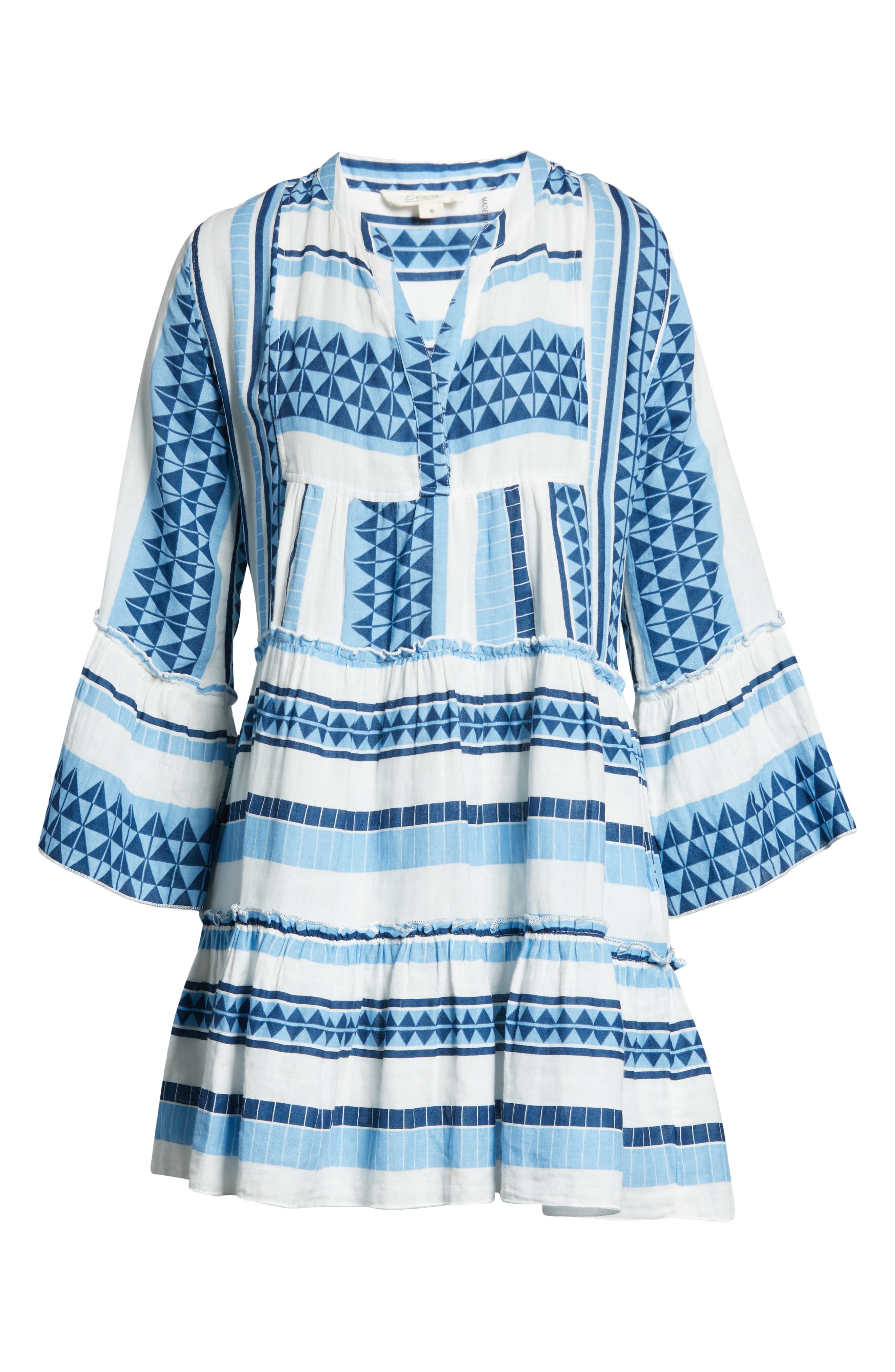 Elan Geometric Print Tiered Cotton CoverUp Dress Nordstrom