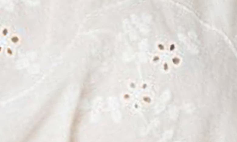 EDIKTED EDIKTED SKYE OFF THE SHOULDER COTTON EYELET CROP TOP