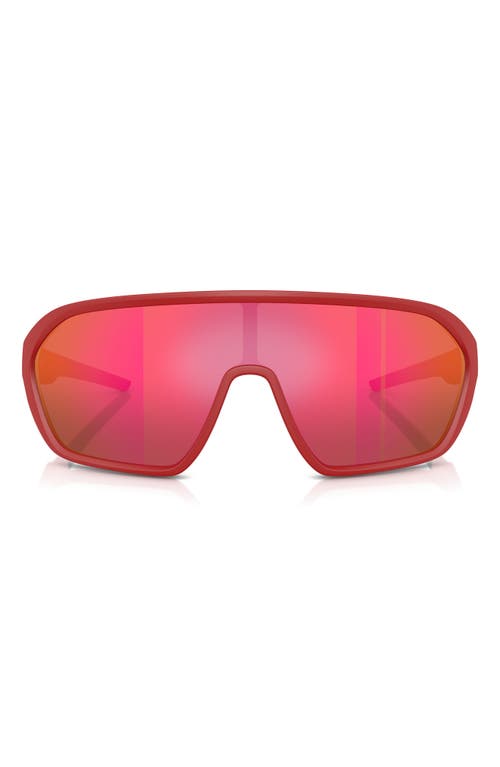 Scuderia Ferrari 42mm Mirrored Pillow Sunglasses In Matte Red