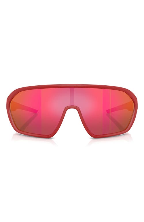 Shop Scuderia Ferrari 42mm Mirrored Pillow Sunglasses In Matte Red