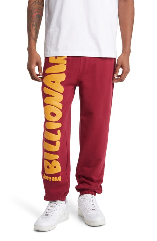 Billionaire Boys Club Infinite Cotton Blend Sweatpants in Rumba Red at Nordstrom, Size Small