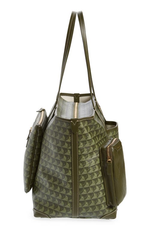 Shop Anya Hindmarch I Am A Plastic Bag Recycled Coated Canvas Tote In Fern/olive