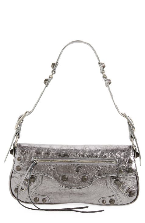 Small Le Cagole Metallic Leather Shoulder Bag