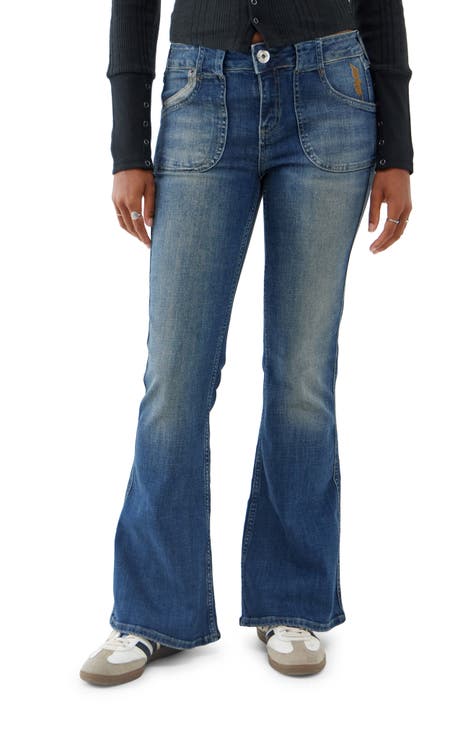 BDG Urban Outfitters Jaya Baggy Boyfriend Womens Jeans - DARK VINTAGE