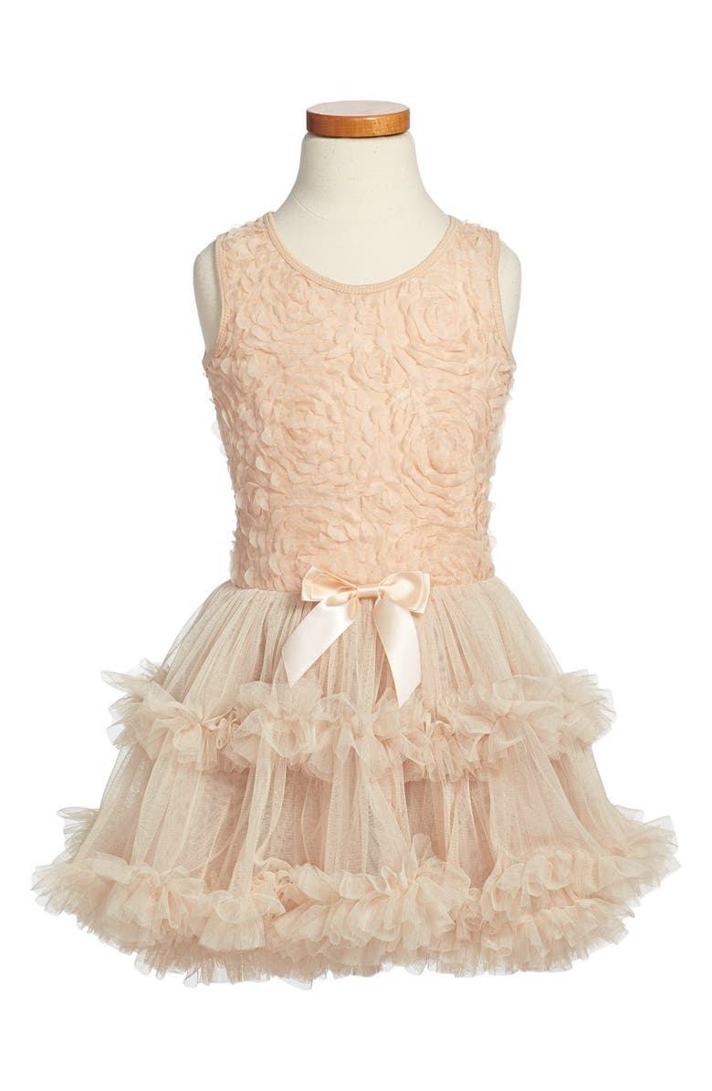 Popatu Ribbon Rosette Sleeveless Dress (Toddler Girl, Little Girl & Big ...