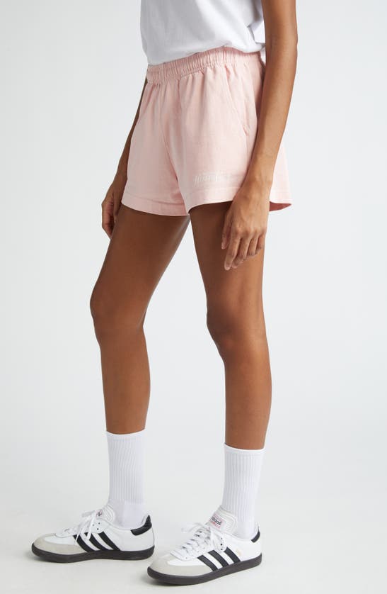 Shop Sporty And Rich Sporty & Rich Rizzoli Disco Cotton Shorts In Ballet