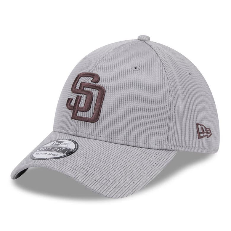 Shop New Era Gray San Diego Padres Active Pivot 39thirty Flex Hat