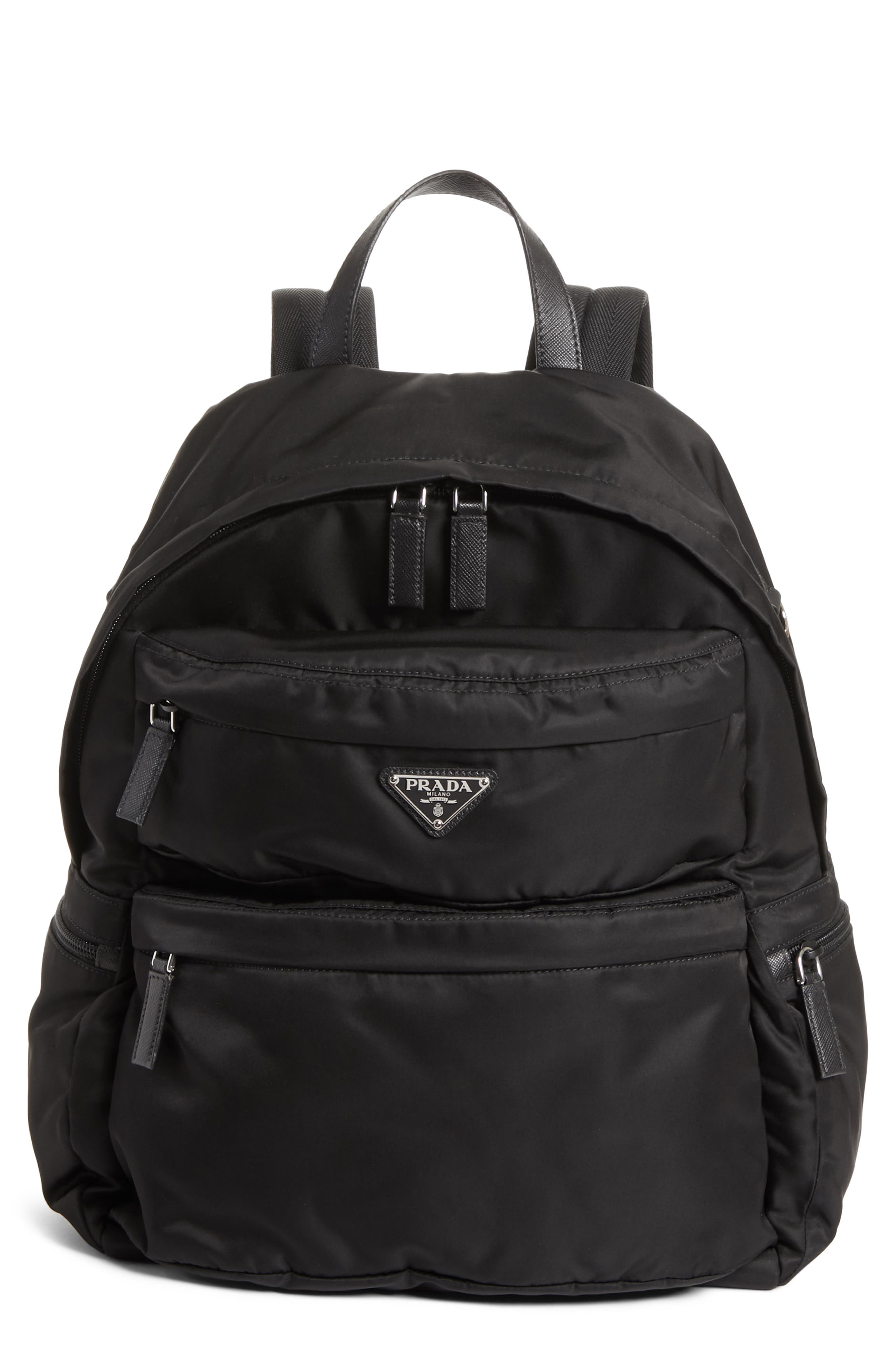 prada men's nylon backpack
