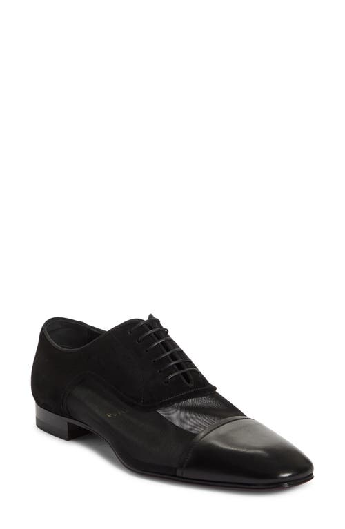 Christian Louboutin Cortomale Mixed Media Oxford In Bk01-black