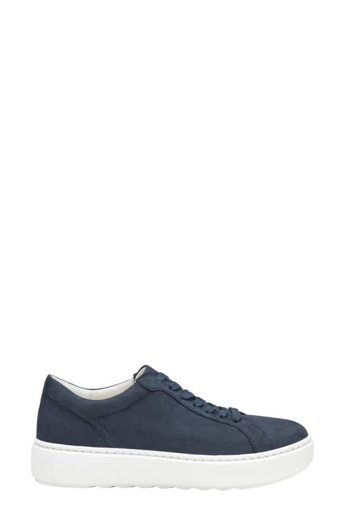 Johnston & Murphy Cammie Low Top Sneaker In Navy Tumbled Nubuck