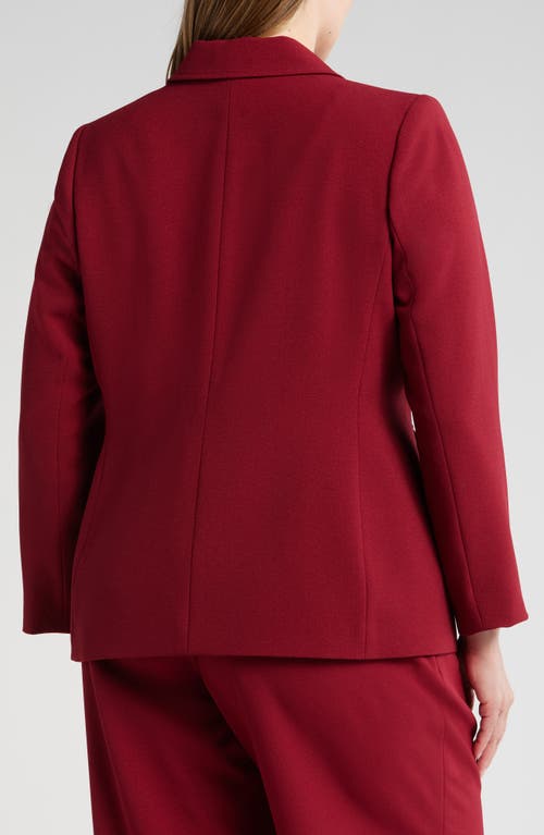 Shop Tahari Asl One-button Blazer In Mulberry