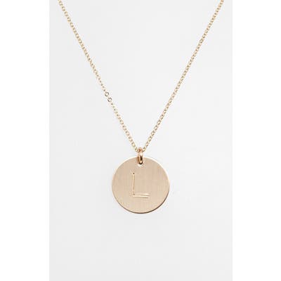 Nashelle 14K-Gold Fill Initial Disc Necklace