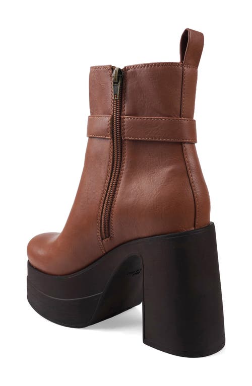 Candies Candie's Aster Platform Bootie In Cognac