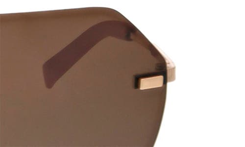 Hurley Angled Iconic Shield Sunglasses In White/gold