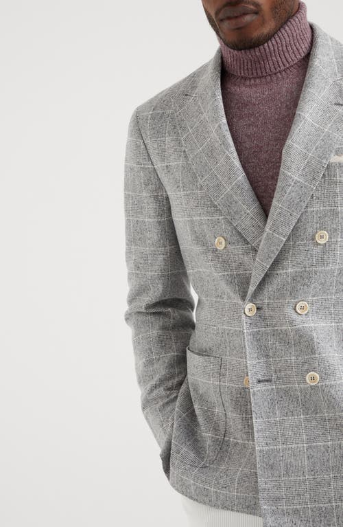 Shop Brunello Cucinelli Uconstructed Blazer In Pearl Grey