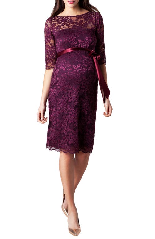 Tiffany Rose Amelia Lace Maternity Cocktail Dress Claret at Nordstrom,