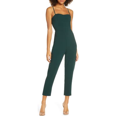 French Connection Whisper Tapered Leg Jumpsuit, Green